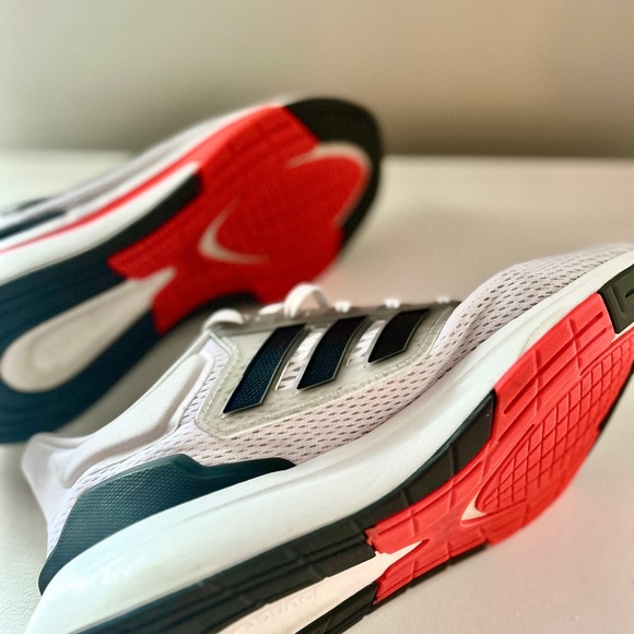 Adidas EQ21 RUN Running Shoes White Solar Red Mens Size 10 - Picture 5 of 6